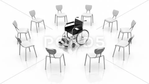 Wheelchair - individuality concept Stock Illustration