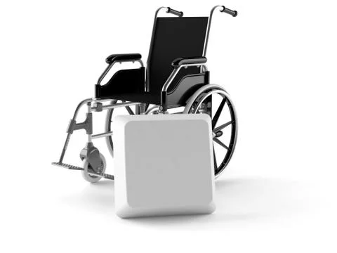 Wheelchair with keyboard button Stock Illustration