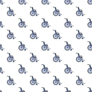 Wheelchair pattern representing disability support and healthcare Stock Illustration