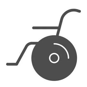 Wheelchair solid icon, Heath care concept, disabled sign on white background イラスト素材