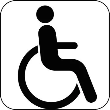 Wheelchair symbol, artwork Stock Illustration