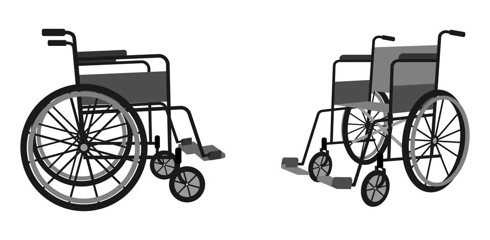 Wheelchair vector flat design. Stock Illustration