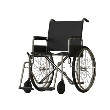 Wheelchair on a white background. Isolate. 3D rendering of excellent quality  Stock Photos