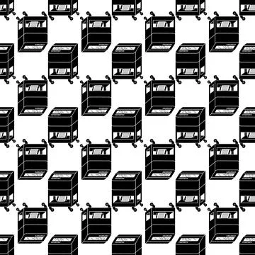 Wheeled office printer pattern seamless vector Illustrazione stock