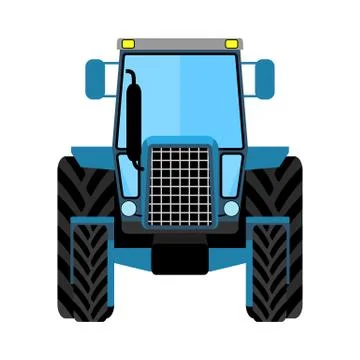 Wheeled tractor Stock Illustration