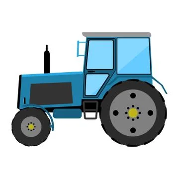 Wheeled tractor Stock Illustration