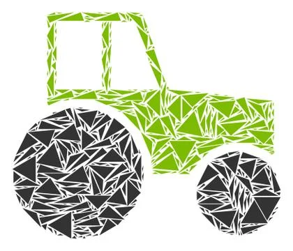 Wheeled Tractor Mosaic of Triangles Illustrazione stock