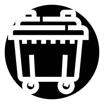 Wheeled waste container icon for garbage disposal Stock Illustration