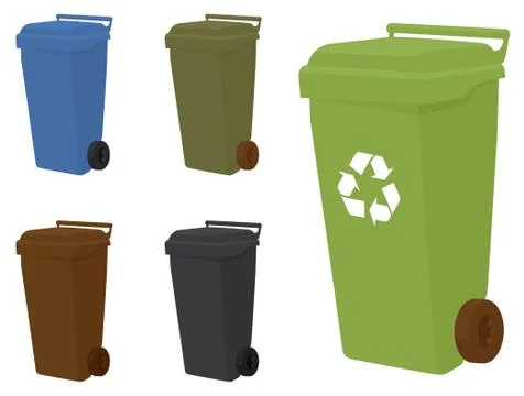 Wheelie bins Stock Illustration