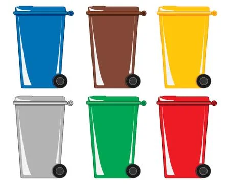 Wheelie bins Stock Illustration