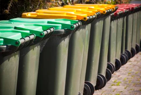 Wheelie bins Stock Photos