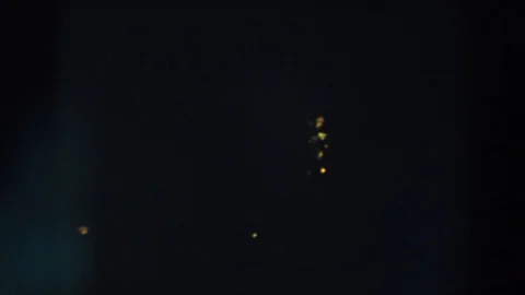 WHEELING OHIO-1957: View of Yellow Flashing Tower Lights on a Clear Evening Stock Footage 127278832