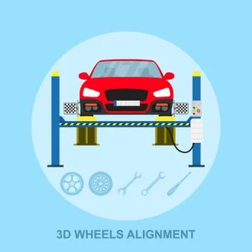 Wheels alignment Stock Illustration