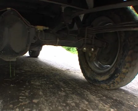 Wheels, back axle Stock Footage 6502623