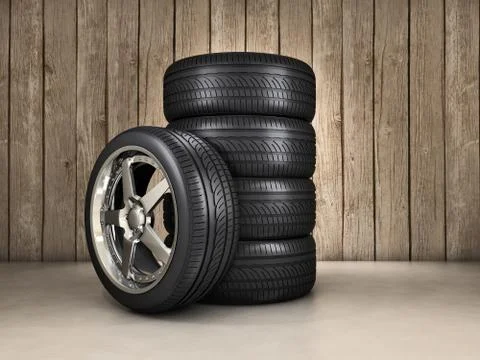 Wheels background Stock Illustration