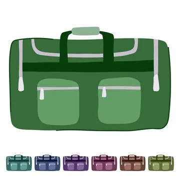 Wheels carry on bag vector cartoon graphic Stock Illustration