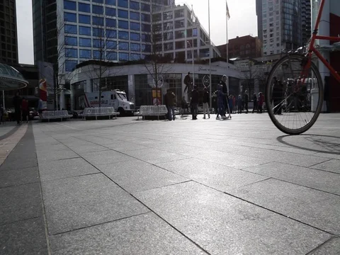 Wheels double deck bicycle sunshine Stock Footage 72949744