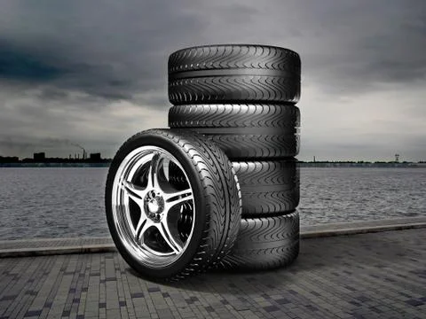 Wheels Stock Illustration
