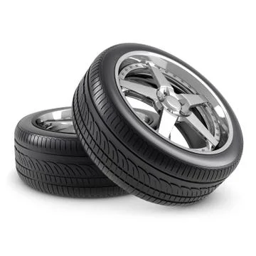 Wheels isolated Stock Illustration