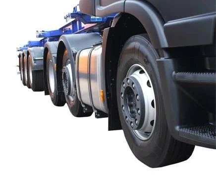 Wheels of a Large Lorry. Stock Photos