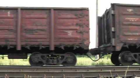 Wheels of a moving Train Stock Footage 7765871