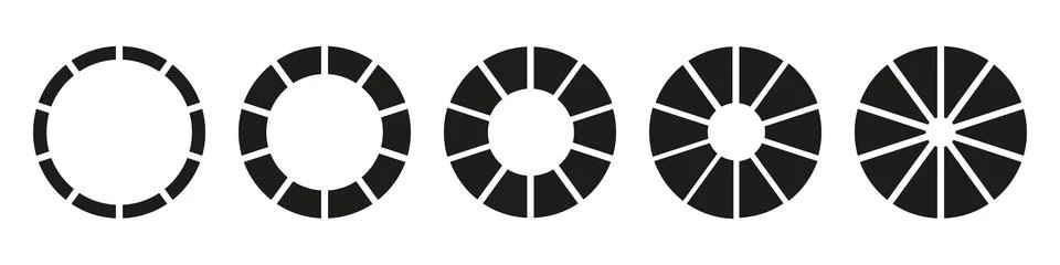 Wheels round divided in ten sections. Stock Illustration