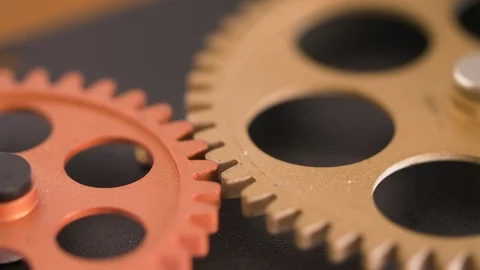 Wheels running,turning ,beating time - macro 스톡 동영상 92491643