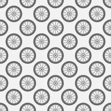 Wheels seamless pattern イラスト素材