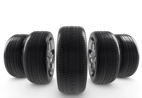 Wheels set Stock Illustration