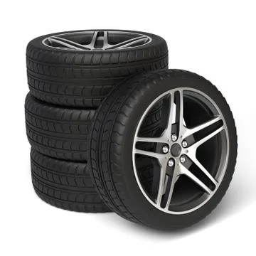 Wheels set Stock Illustration