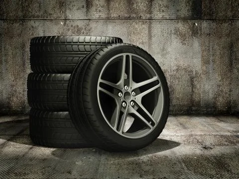 Wheels set Stock Illustration
