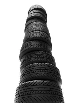 Wheels stack Stock Illustration