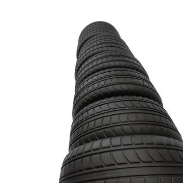 Wheels stack Stock Illustration