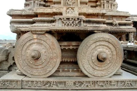 Wheels of Stone Chariot Stock Photos