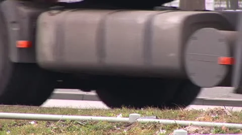 Wheels of a truck on the run Stock Footage 10796065