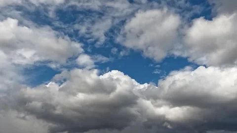 When Blue Sky Meets Dark Rain Clouds Stock Footage 246149188