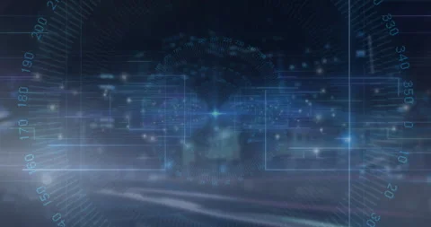 When central glowing node emerging starting frames sliding in visualizing Video stock 312827654