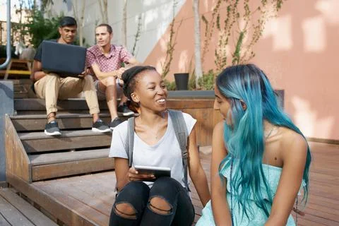 When class gets too much we come here to talk Stock Photos