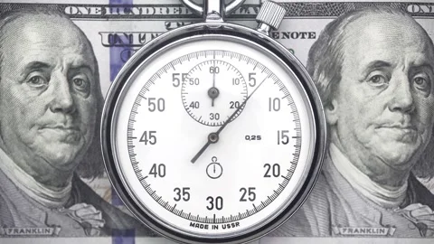 When Every Second Costs Exactly One Hundred Dollars. Stock Footage 322520704