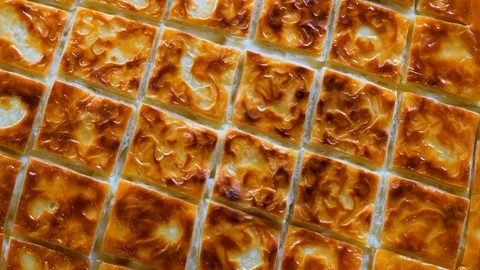 When the fried cheese dough is cooked Stock Footage 125010276