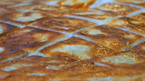 When the fried cheese dough is cooked Stock Footage 125055071