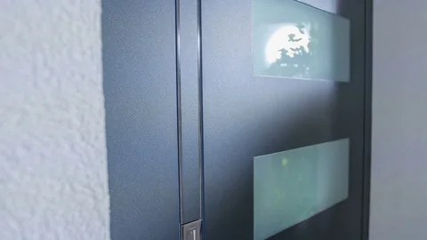 When he presses a button, the handle appears Stock Footage 83910422