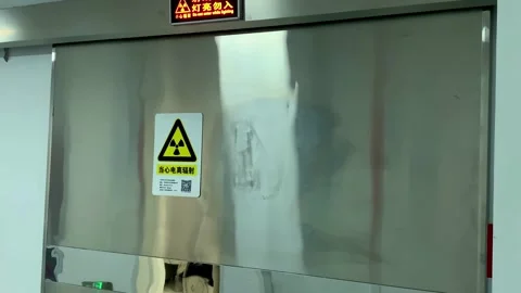 When the heart is ionizing radiation, the rays are harmful, and the light is on. Stock Footage 302229460