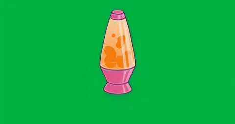 When heat activates lava lamp on transparent backdrop orange blobs rising and Stock Footage 317450323