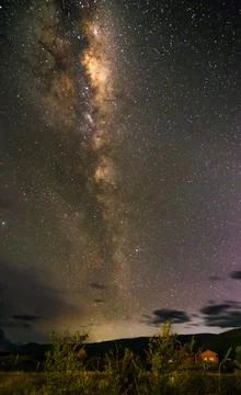 When I was sleeping under the stars in Patagonia - 3 Stock Photos