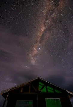 When I was sleeping under the stars in Patagonia - 4 Stock Photos