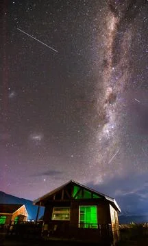 When I was sleeping under the stars in Patagonia - 2 Stock Photos