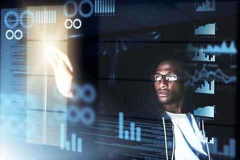 When it comes to coding, hes no Jimmy. a young male hacker cracking a computer 写真素材