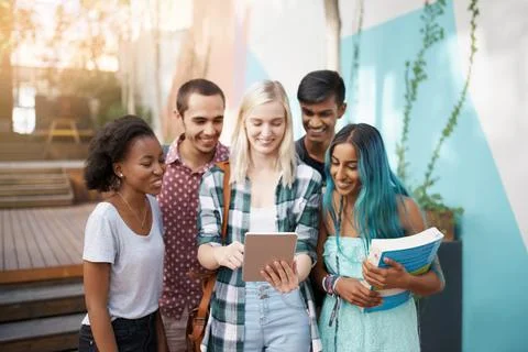 When it comes to student life, share information Stock Photos