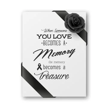 When Someone You Love Becomes a Memory the Memory Becomes a Treasure. Vector Ilustración de archivo
